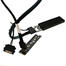 M.2 NVME PCI-e 4.0 Extender Card with OCuLink SFF-8611 4i Cable 50cms
