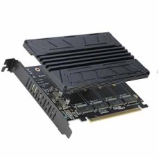 Quad M.2 NVMe SSD to PCI-e 4.0 x16 Card With Heatsink