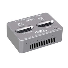 M.2 Dual-Bay Offline Duplicator Cloner USB C to NVME SATA Docking Station